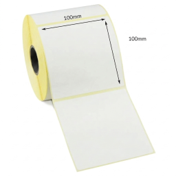 Thermal labels roll size 100mm x 100mm 250 labels/roll